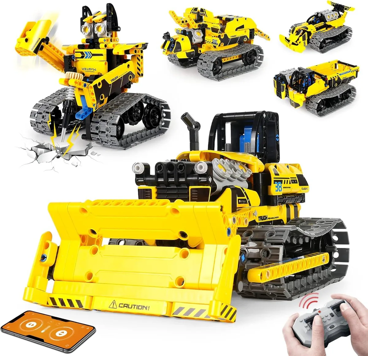 usbroway usbroway 5 in 1 STEM Robot Building Kit 452 PCS App Remote Control — product photo