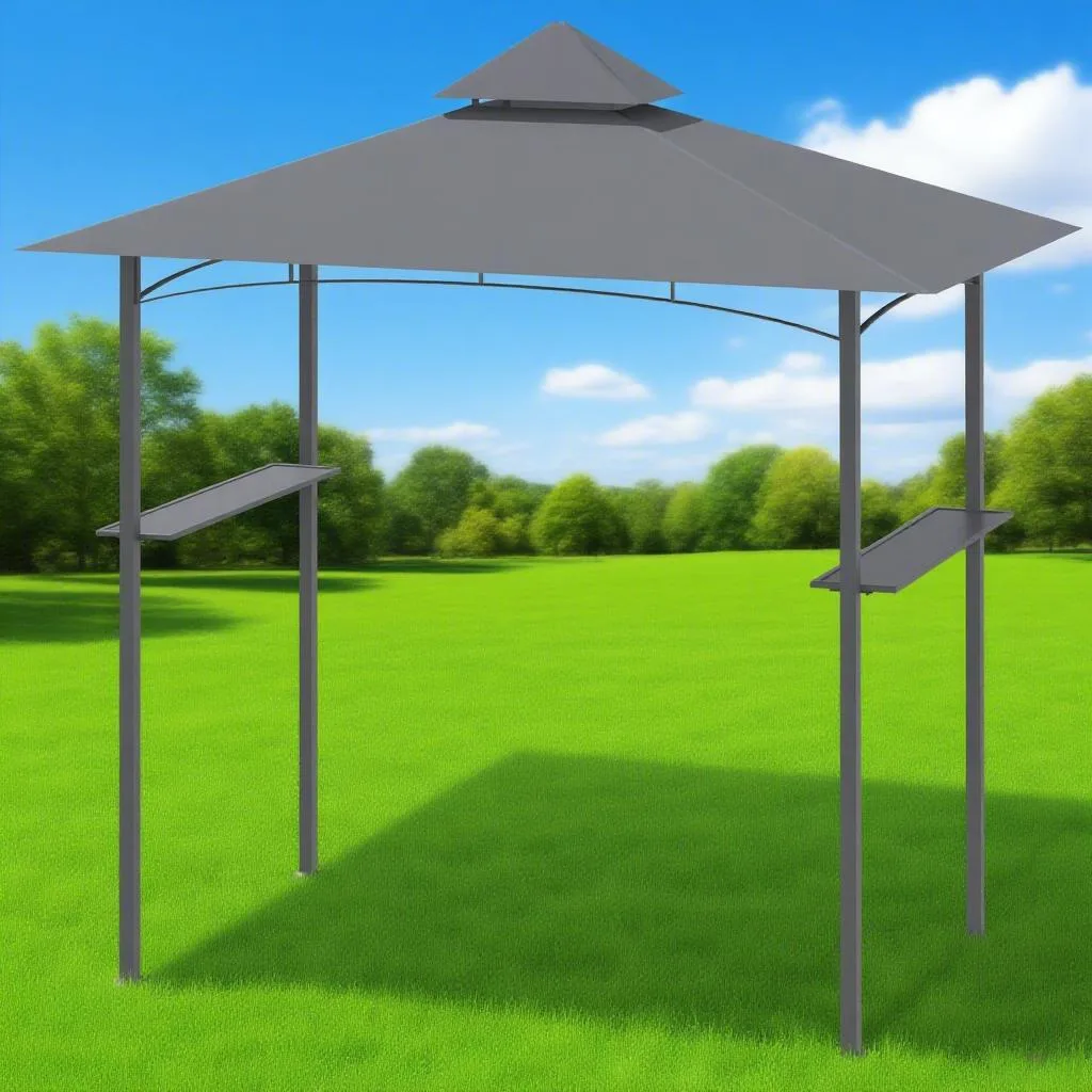 Bullride Bullride 8' x 5' Grill Gazebo Grey/Black Steel Frame — product photo