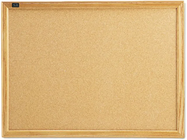 Quartet Quartet 301 Cork Bulletin Board 24 x 18 Oak Frame — fotografia produktu