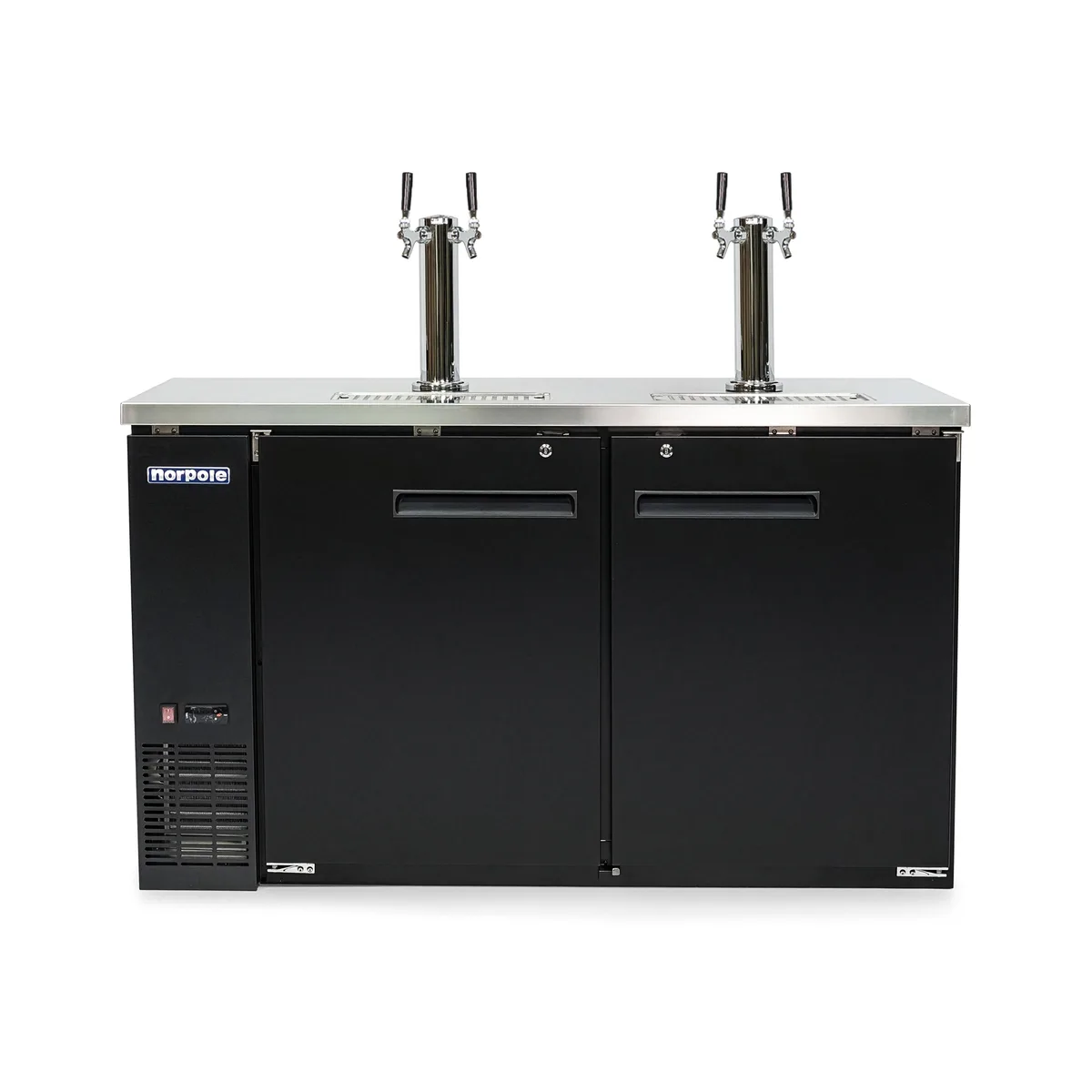 Magic Chef Magic Chef 61 in 16 cu ft 2 Door Direct Draw Beer Kegerator Black — product photo