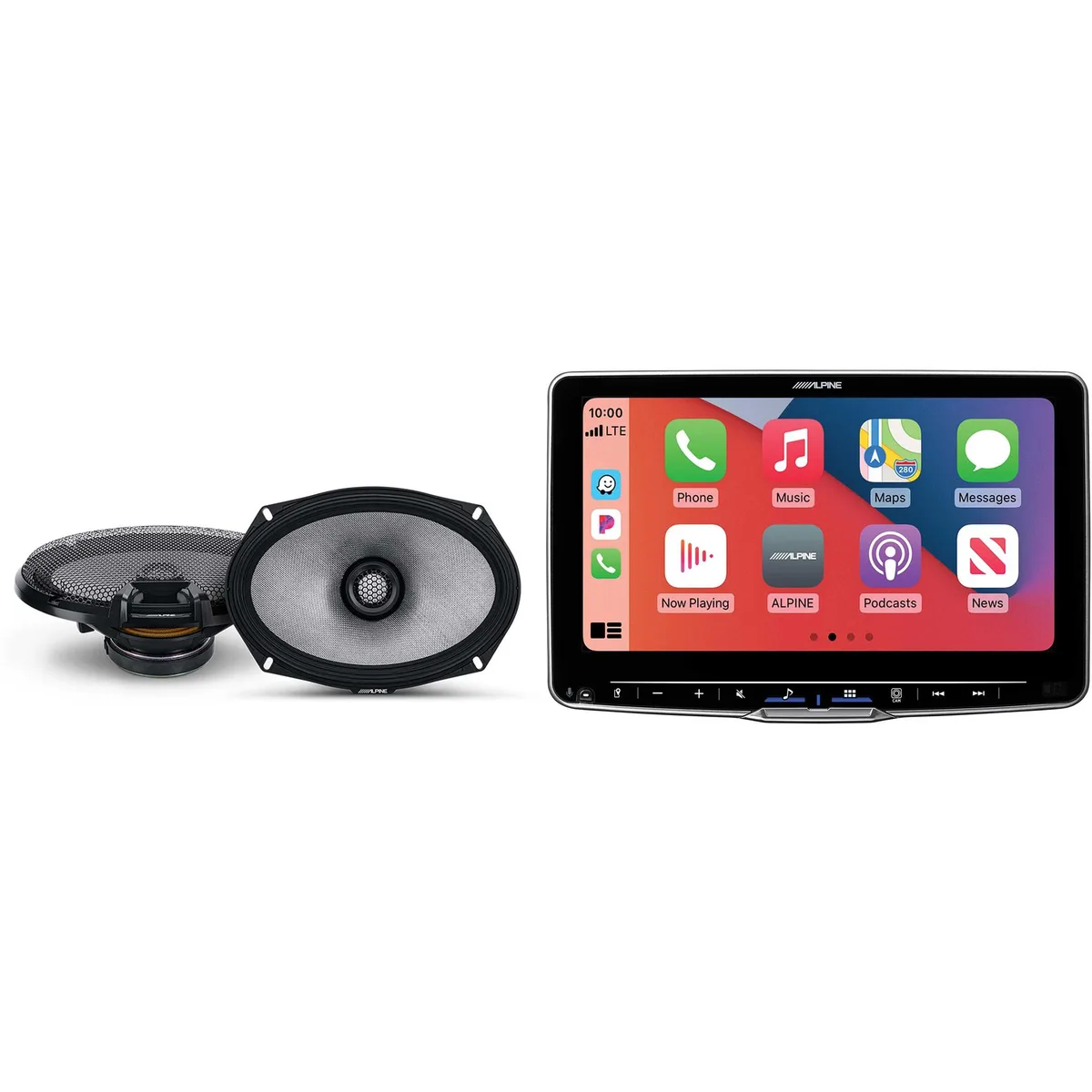 Alpine Alpine iLX-F509 Halo9 9" Receiver with R2-S69 6x9" Coax Speakers — product photo