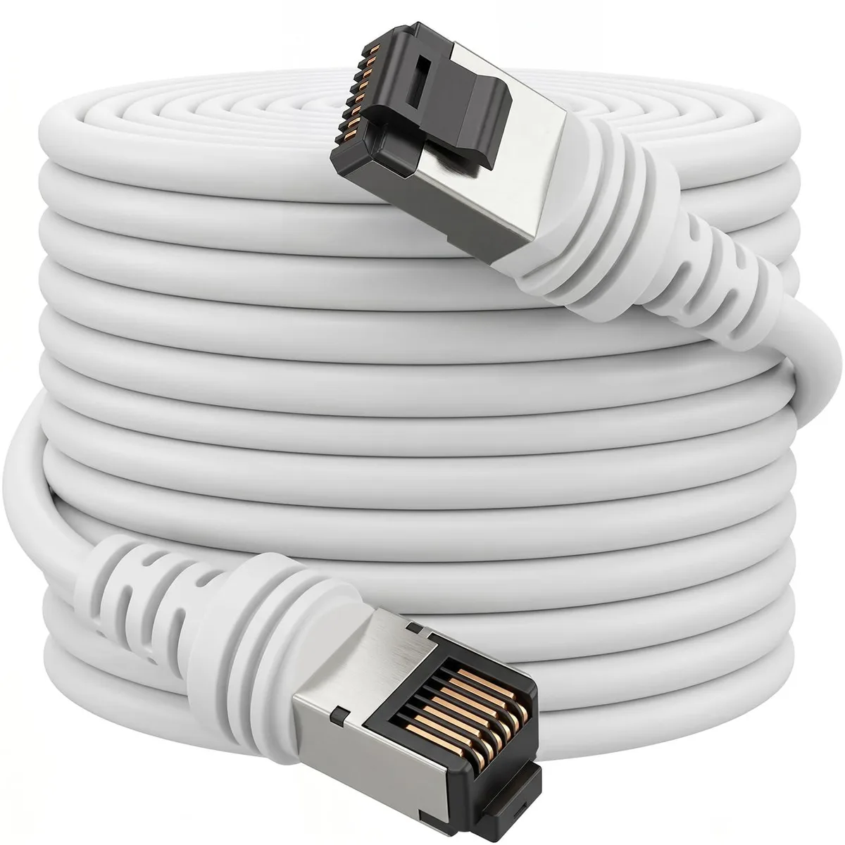  HKBZQC 115FT 35M Cat 6 RJ45 Ethernet Cable White — product photo