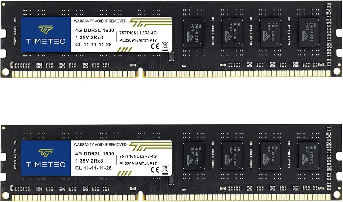 Timetec Timetec 8GB (2x4GB) DDR3L 1600MHz CL11 1.35V 240-pin desktop RAM — product photo