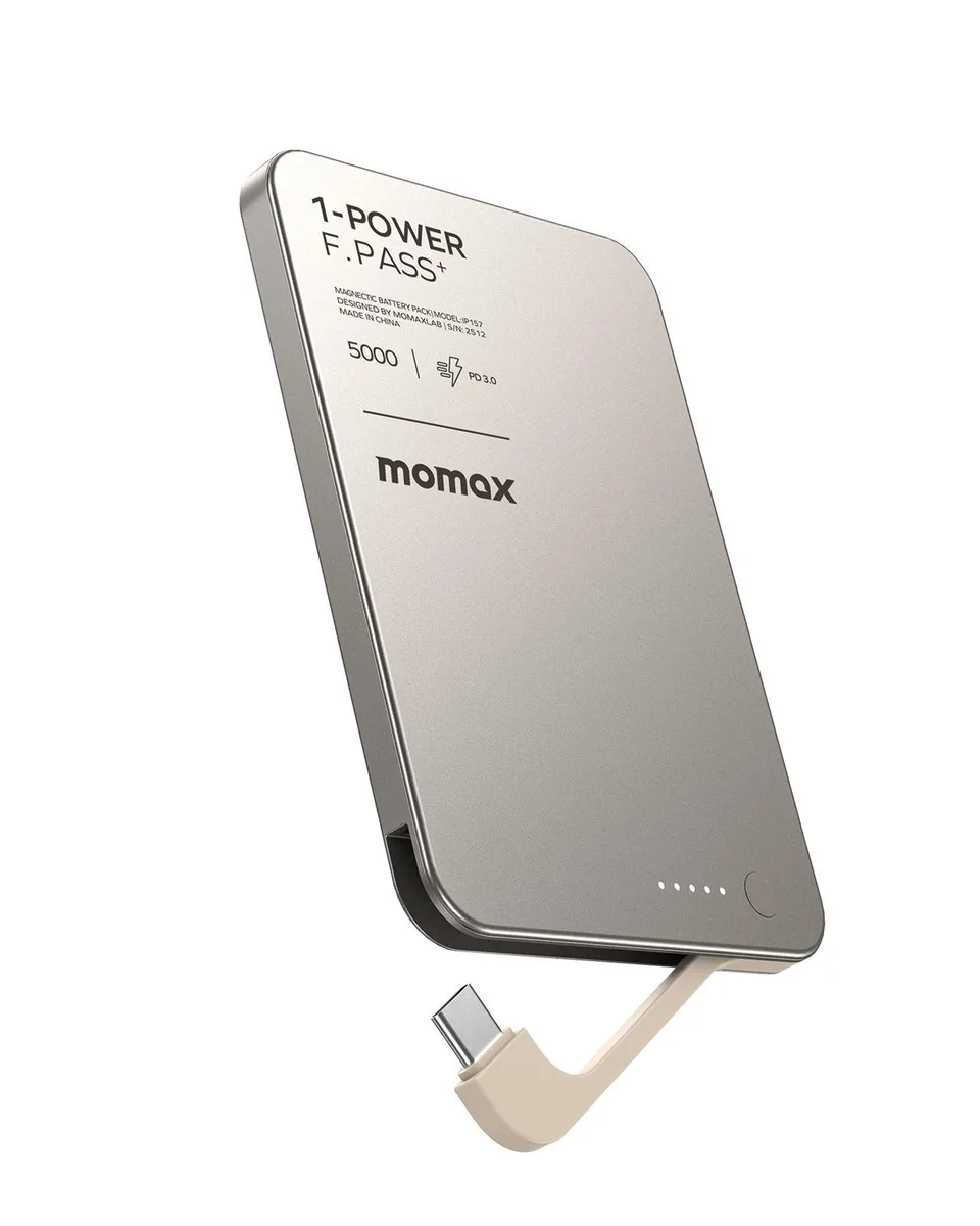 MOMAX Technology Ltd. MOMAX IP157L 5000mAh 0.3" Slim Power Bank — product photo
