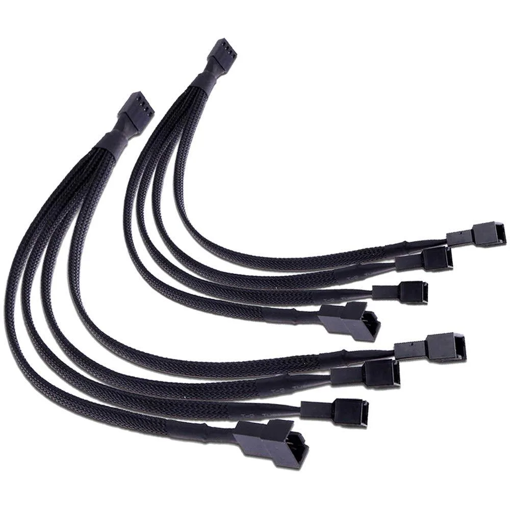 HANNORD HANNORD PWM Fan Splitter 1-to-4 Braided 10 in 2 Pack — product photo