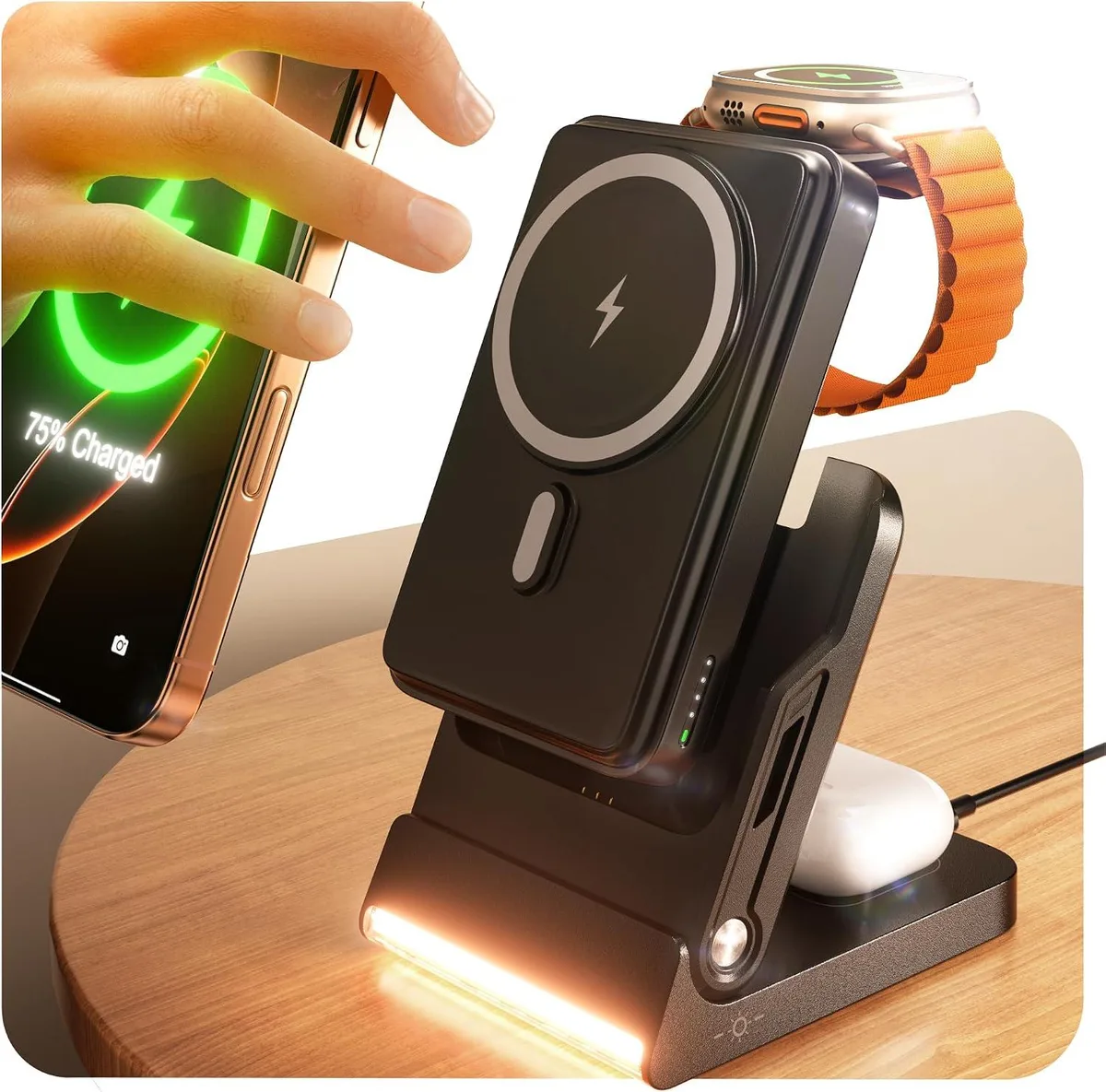 Luisport Luisport 10000mAh 5-in-1 Magnetic Foldable Charging Station — product photo