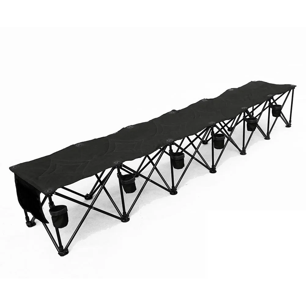 Vandue Corporation Vandue Corporation GoTEAM! 6 Seat Portable Folding Team Bench Black — product photo