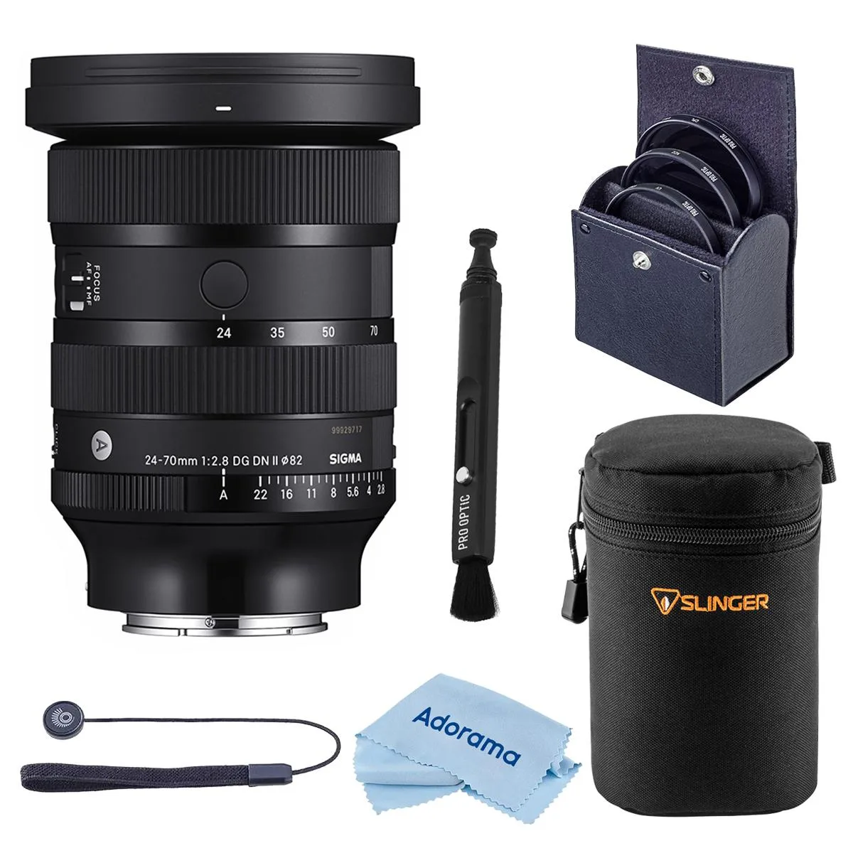 SIGMA SIGMA 24-70mm f/2.8 DG DN II Art Sony E with Case and 82mm Filter Kit — product photo