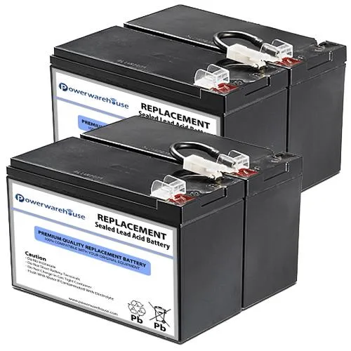 Two sealed 12V lead-acid battery cartridges in a twin pack