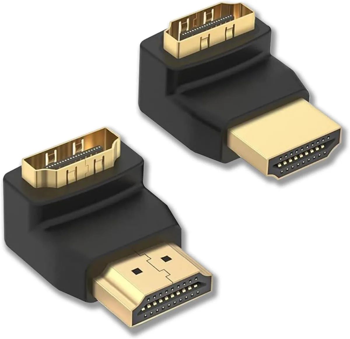 Boxwave Boxwave HDMI Male to Female Adapter 90° 270° 24k Gold 2 Pcs — product photo