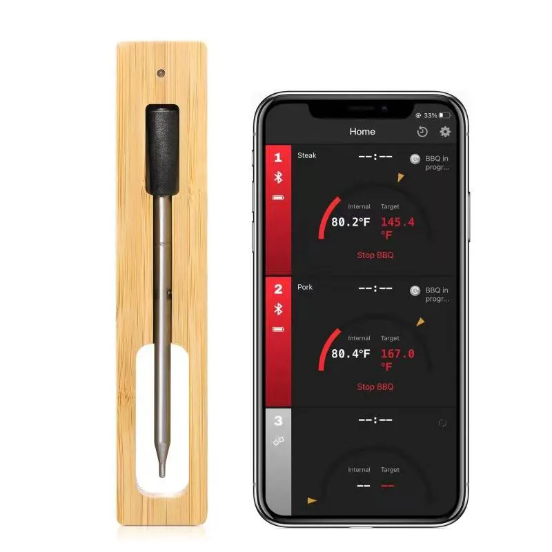 Shenzhen XiuMei garden,Ltd Shenzhen XiuMei garden,Ltd Wireless Meat Thermometer Bluetooth 5.2 164ft 2 Probes Grill Accessory — product photo