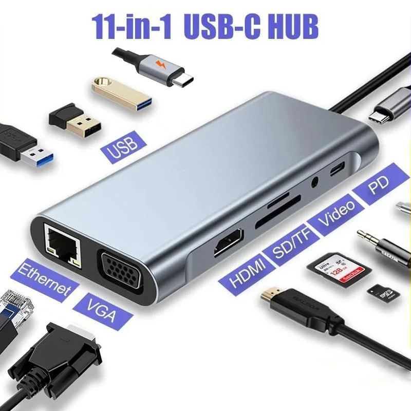 WRIARICH WRIARICH BYL-2310 11-Port USB C Hub usb display adapter — product photo