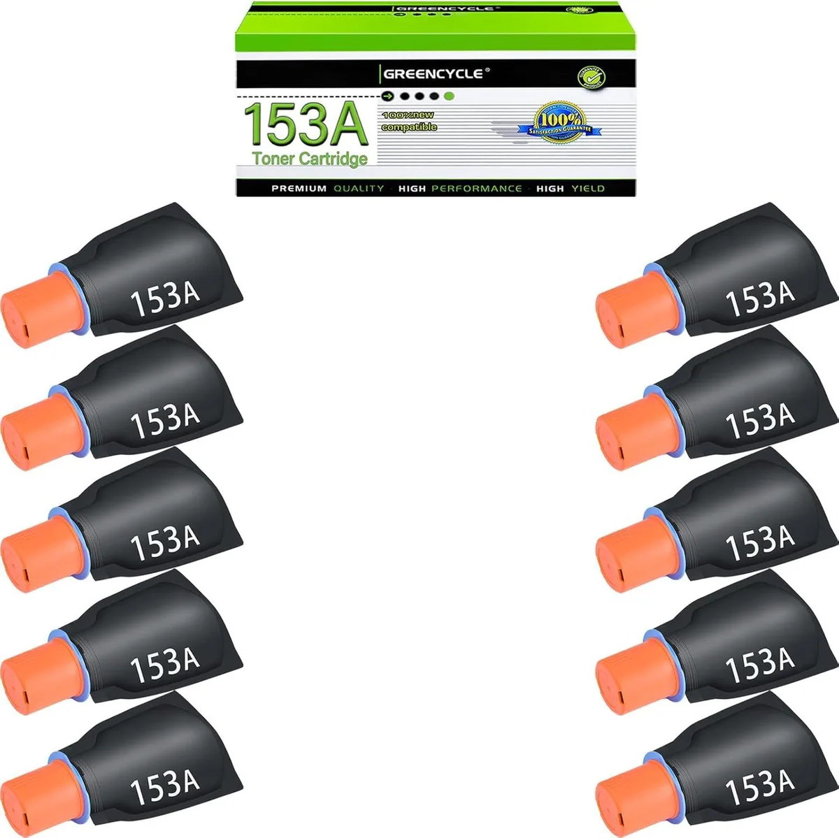 GREENCYCLE GREENCYCLE W1530A Compatible Black Toner Cartridge 10 Pack — product photo