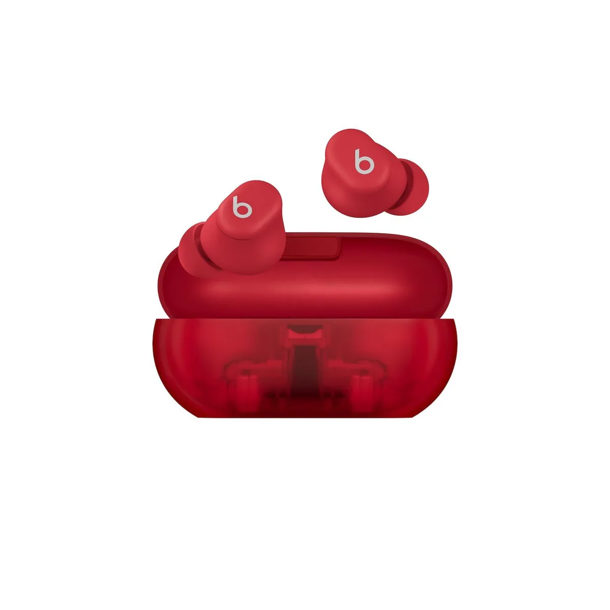  Beats Solo Buds MUW03LL/A True Wireless Earbuds Transparent Red — product photo