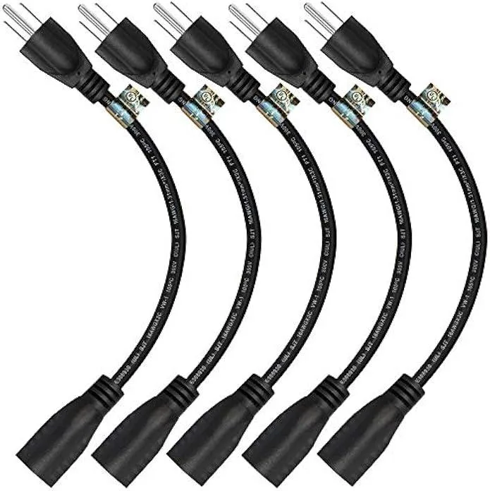 TAURKENAM TAURKENAM 1 ft Extension Cord 16 AWG 5 Pack — product photo