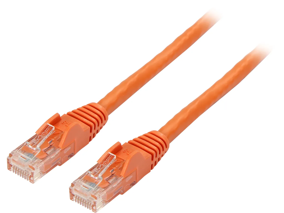STARTECH STARTECH N6PATCH6INOR network ethernet cable 6 in orange Cat6 snagless — product photo