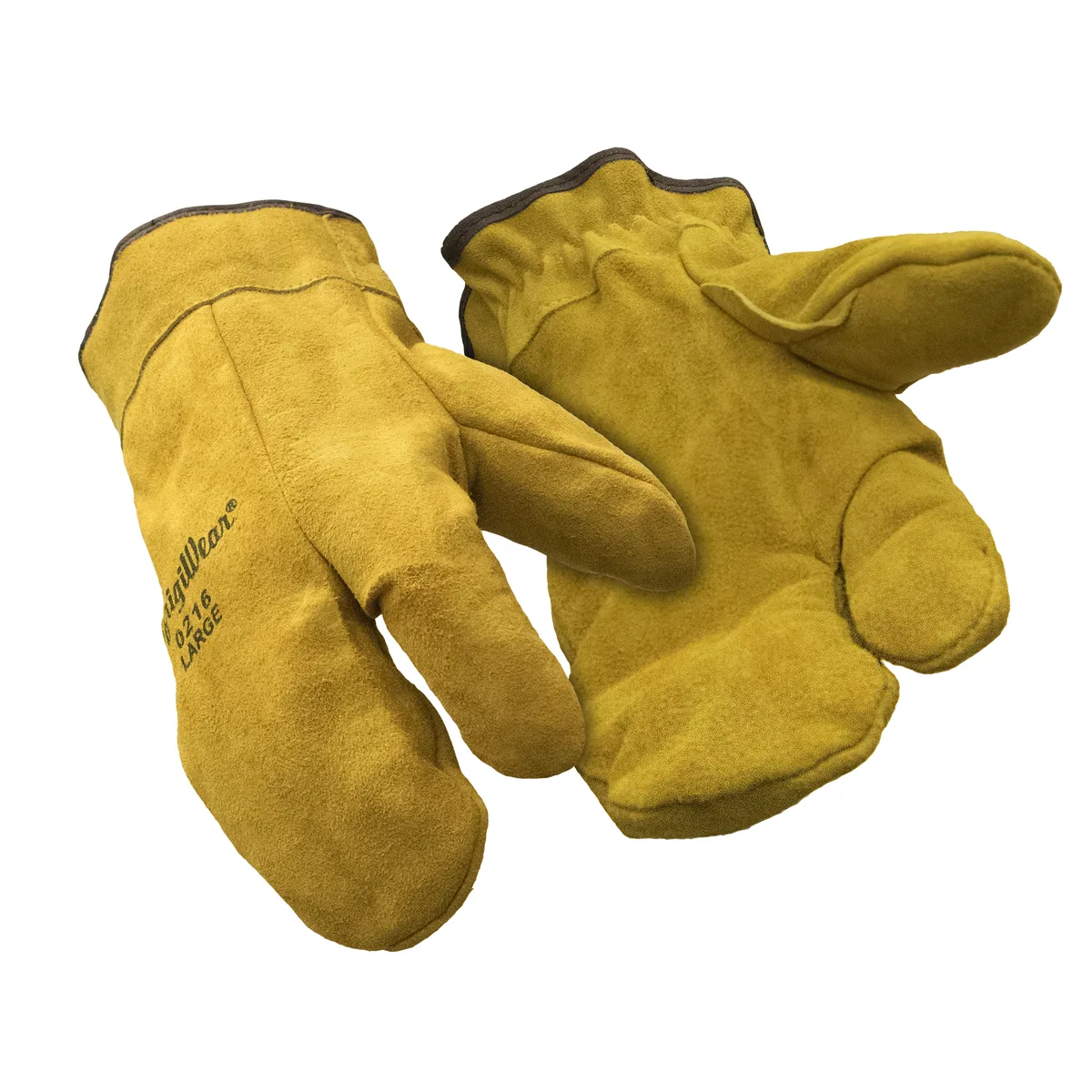 Refrigiwear Refrigiwear Three-Finger Split Cowhide Leather Mitten Gold X-Large — product photo