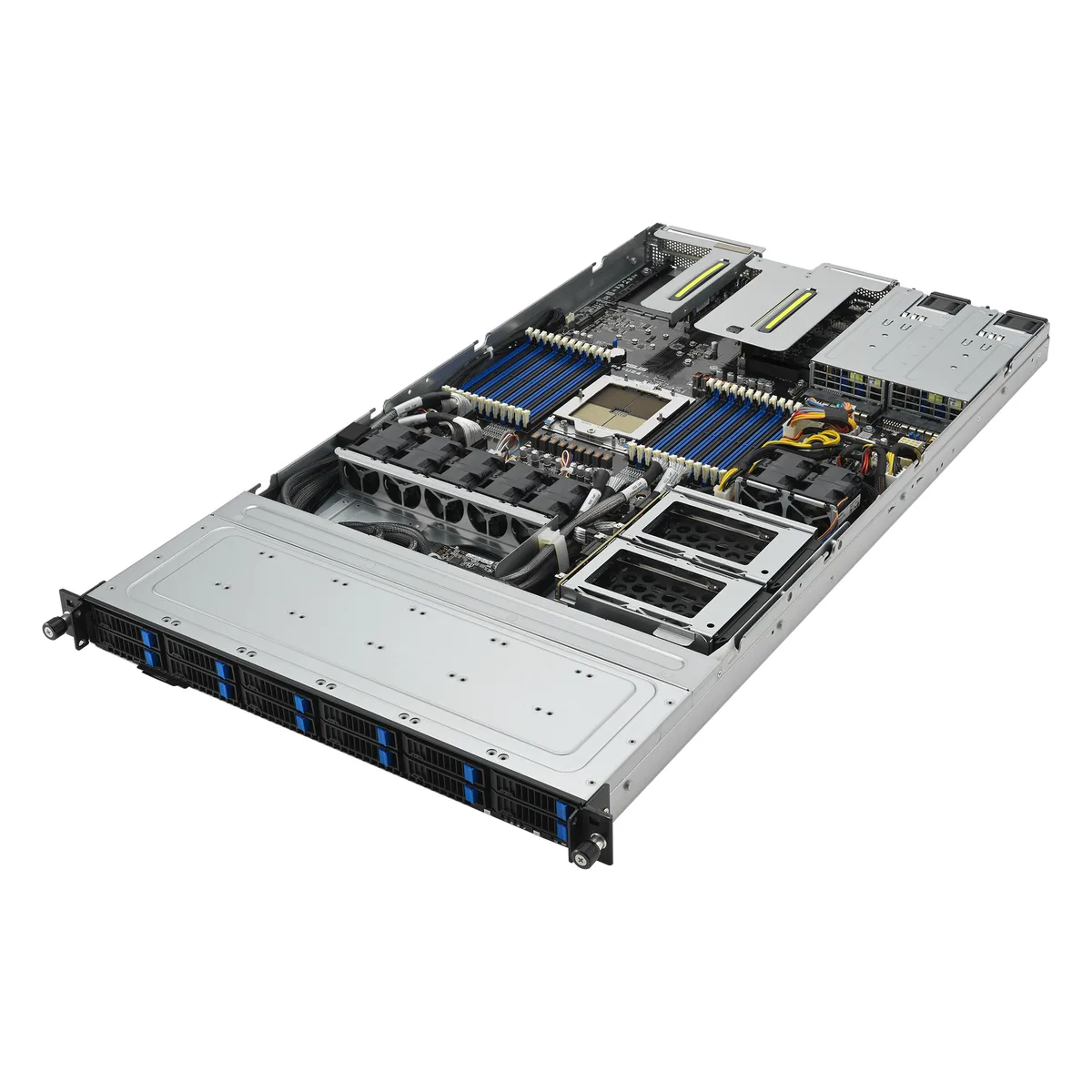 ASUS ASUS RS500A-E12-RS12U-12W12B 1U barebone server, EPYC 9004, 24 DIMM, 16 NVMe — product photo