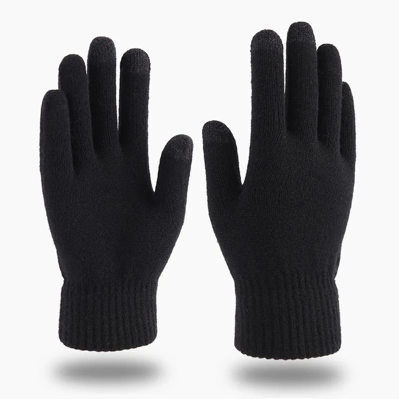 Beebo Beabo Beebo Beabo Black Touchscreen Knit Gloves phone mount — product photo