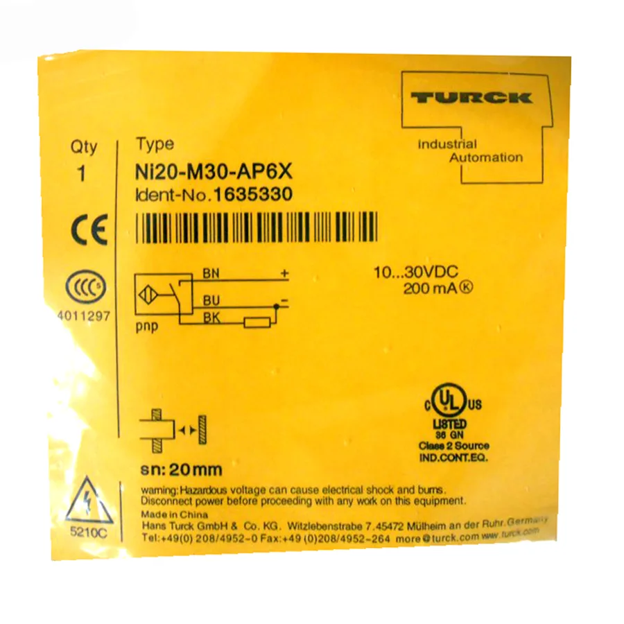 Turck Turck NI20-M30-AP6X Inductive Sensor PNP M30×1.5 20mm 10-30VDC — product photo