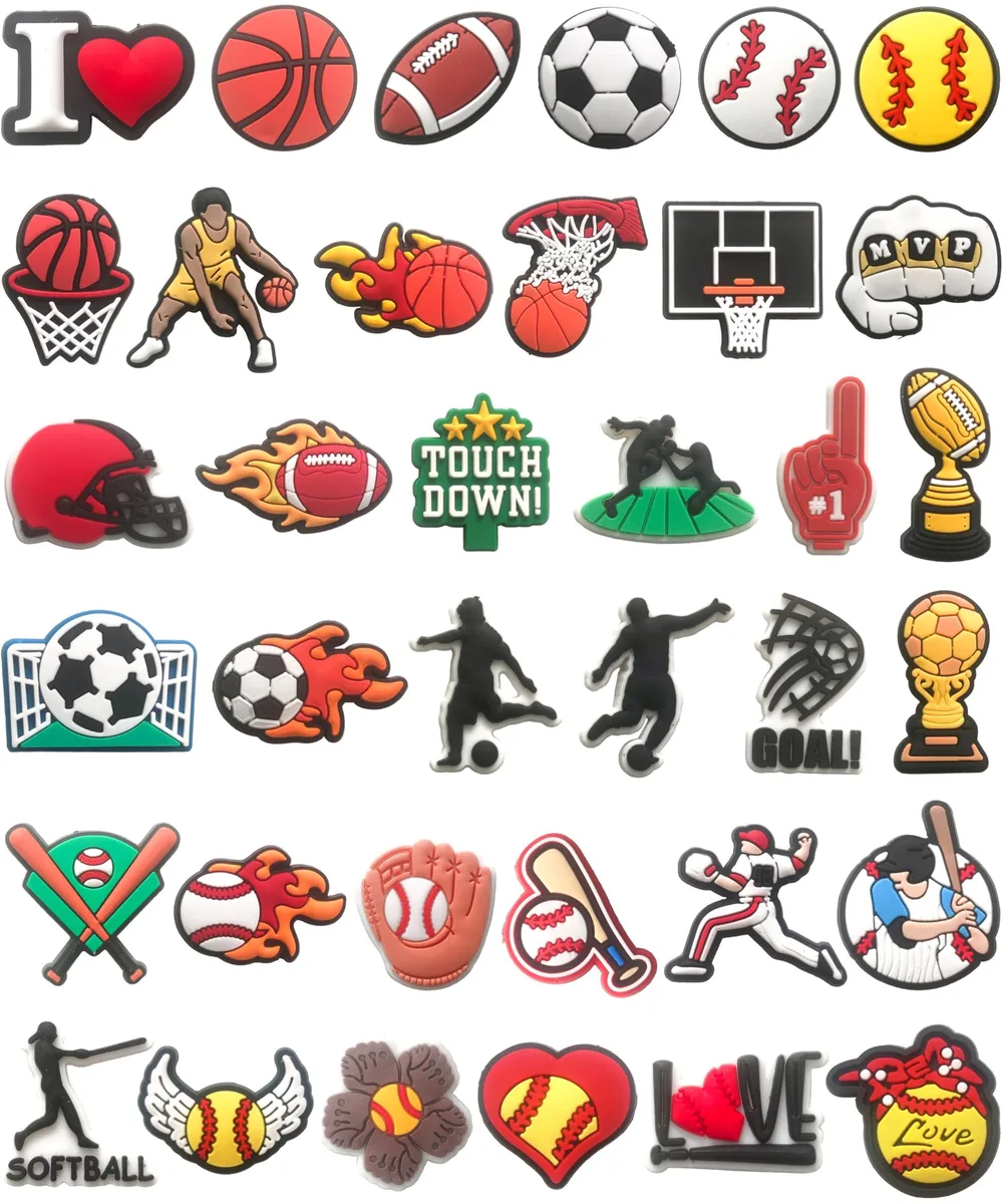  Evening Crystals B004 36 sports shoe charms beading — product photo