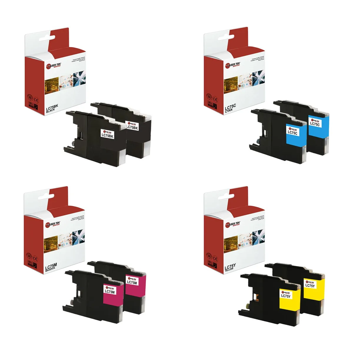 Laser Tek Services Laser Tek Services LC-75 8-pack ink cartridges — product photo