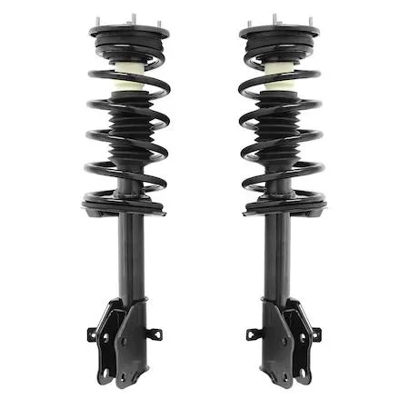 Unity front complete strut assembly kit, two pre-assembled units with coil springs and top mounts