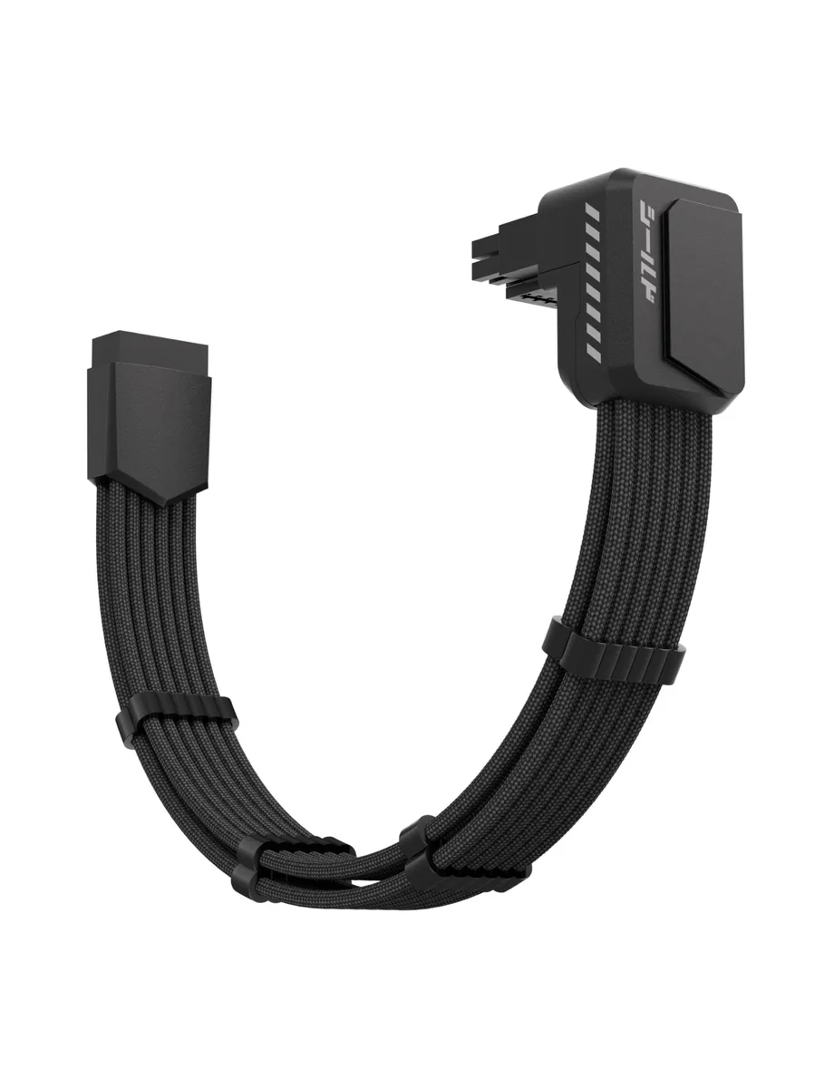 Vszerda Vszerda Shield PCIe 5.1 GPU Extension Cable 90° 12V-2x6 16pin 12VHPWR RTX 40/50 Series Black — product photo