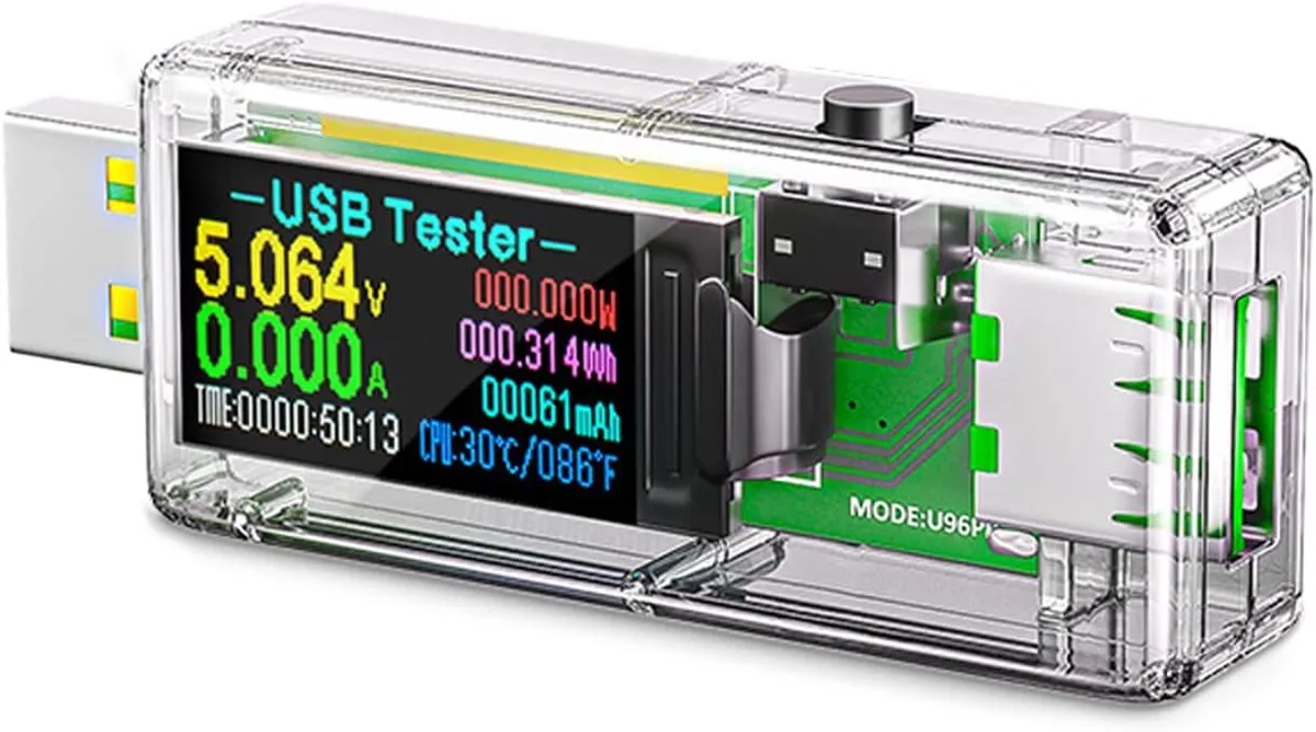 BFKK BFKK USB 3.0 Tester IPS Colour Display 5.1A 30V 150W Clear — product photo