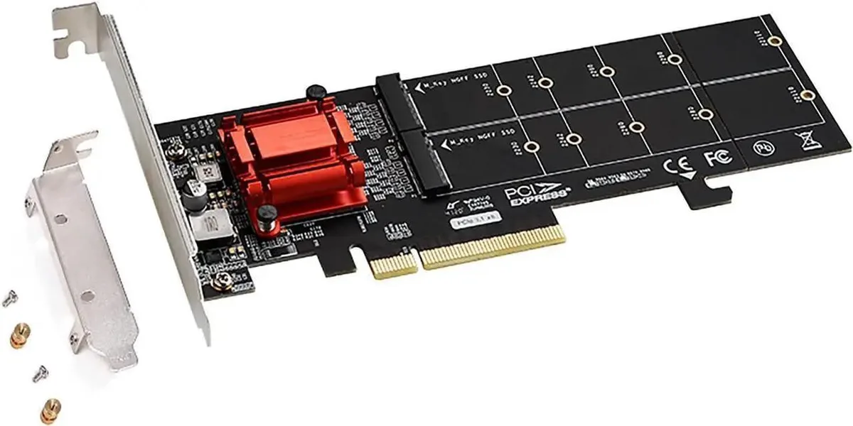 SMUGDESK SMUGDESK M.2 NVMe to PCIe 3.1 Gen3 Adapter Card Low Profile Bracket 2230-22110 — product photo