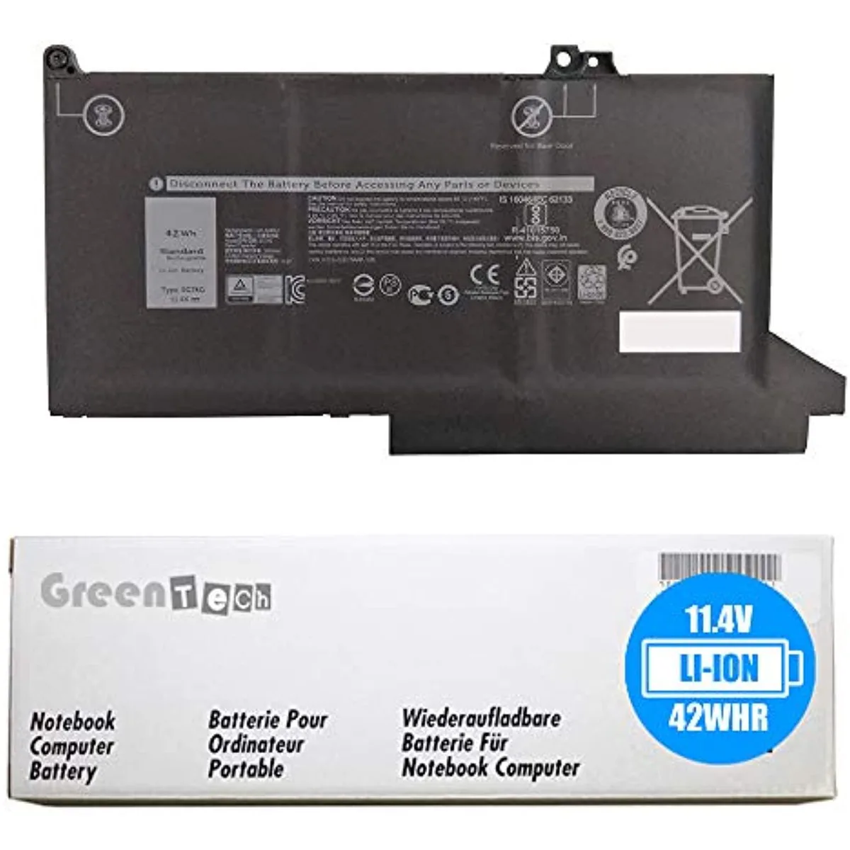 Oemstation Oemstation 0G74g 11.4V 42Whr 3-cell laptop battery for Dell Latitude 5300 7300 7400 — product photo