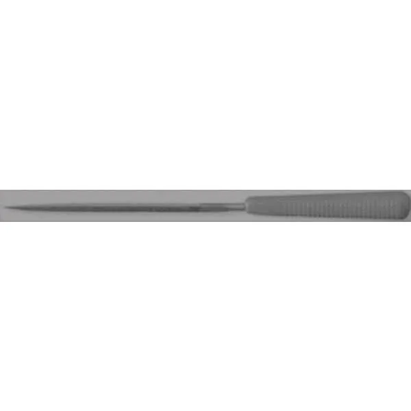 Simonds triangular needle file with round handle in box