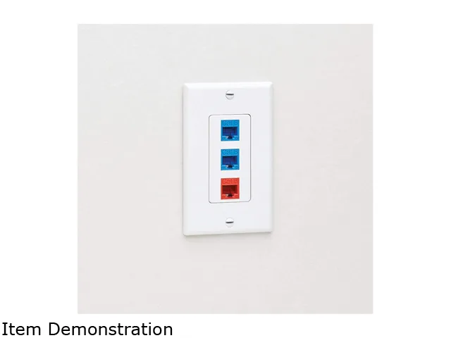 Tripp Lite Tripp Lite N042D-100-WH Single-Gang Faceplate Decora Vertical White — product photo