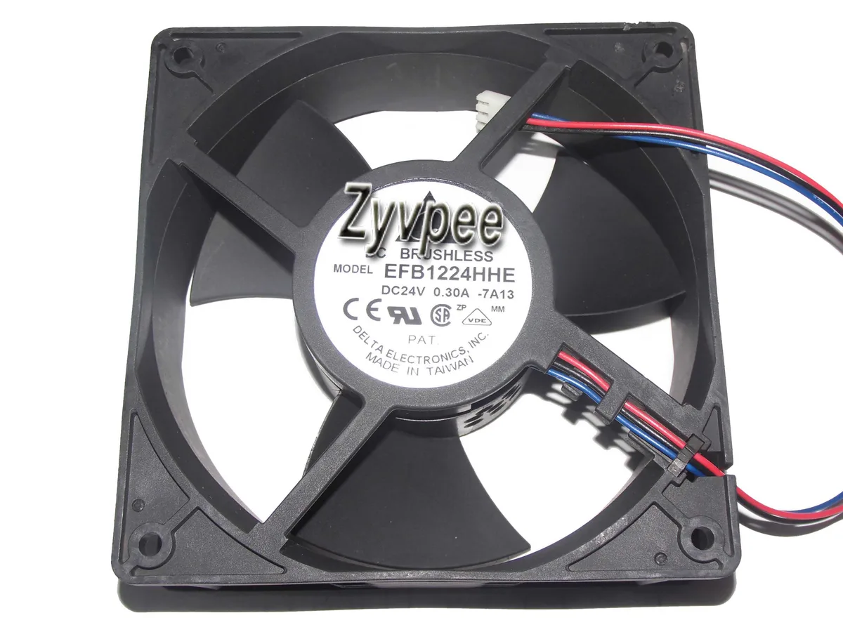 Zyvpee Zyvpee EFB1224HHE 120mm 38mm 24V .30A 3Pin Case Fan — product photo