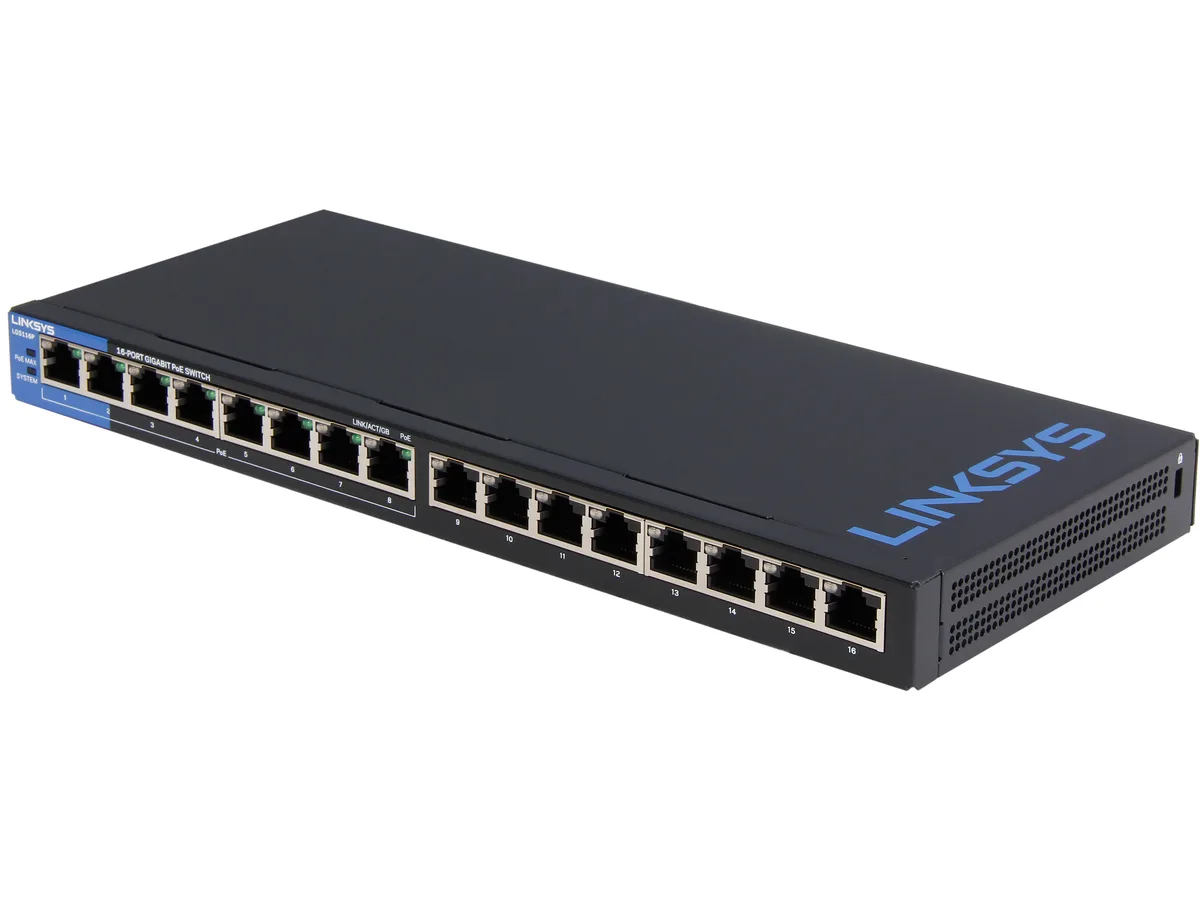 Linksys Linksys LGS116P 16-Port Gigabit PoE+ Network Switch — product photo