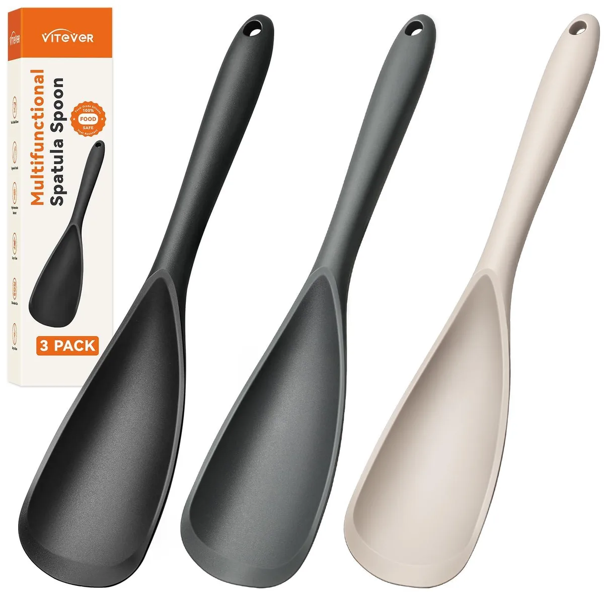  Iwatani SISS-BGK-3 3-Pack Silicone Spoonula Set 11.4 in — product photo
