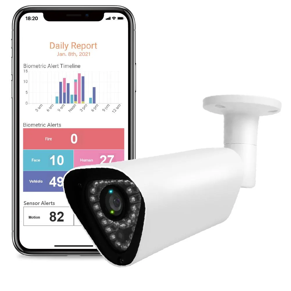 Amaryllo Amaryllo AR4 Outdoor Bullet Network Camera White 1.3MP IP66 1080p 36 IR LEDs PoE — product photo