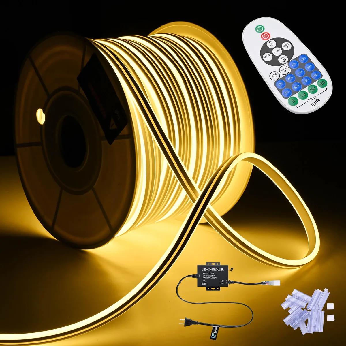 Yescom USA, Inc. Yescom USA, Inc. 11DEL001-R50F-20 150 ft Warm White Neon Rope String Light — product photo