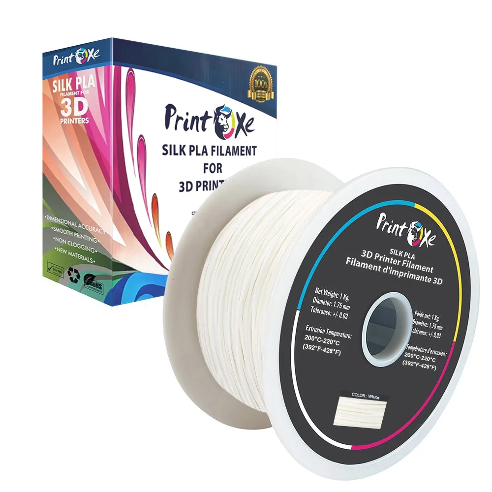PrintOxe PrintOxe PLA like SILK White 1.75 mm 1 Kg 3D printers accessory — product photo