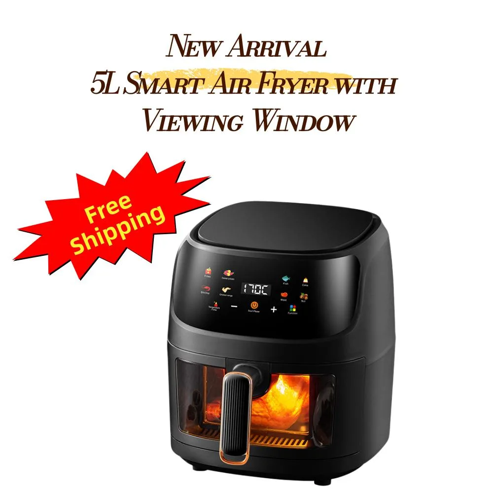 Aenaeder Aenaeder 5L Visible Window Digital Air Fryer 1350W Green — product photo
