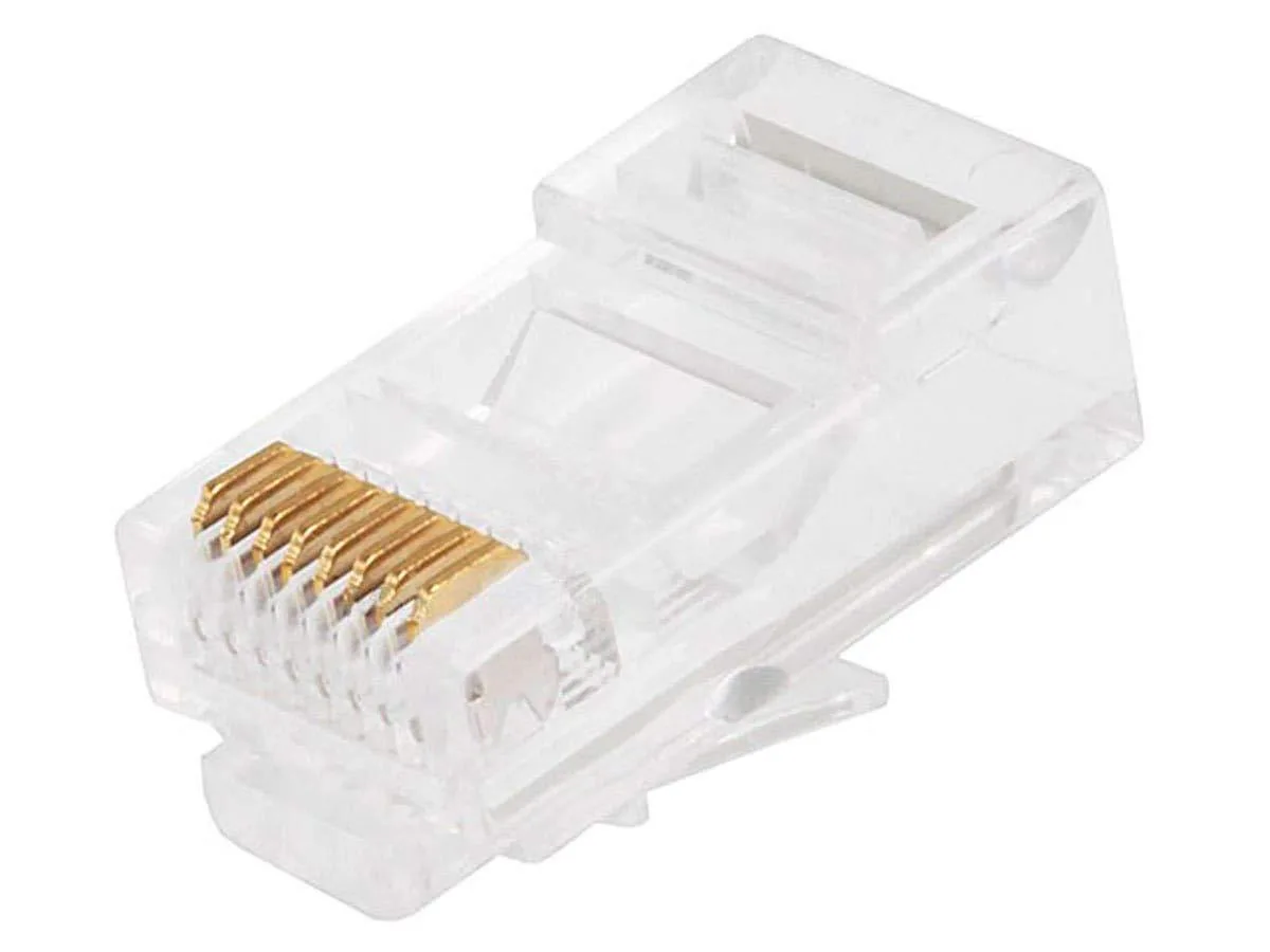  Monoprice 8P8C RJ45 Modular Plugs for Solid Cat5/Cat5e UTP, Gold-Plated, 100-Pack — product photo