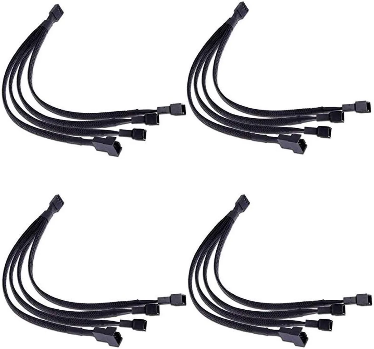 Vszerda Vszerda PWM Fan Splitter 4 Pin 1 to 4 10.5in 4 Pack — product photo