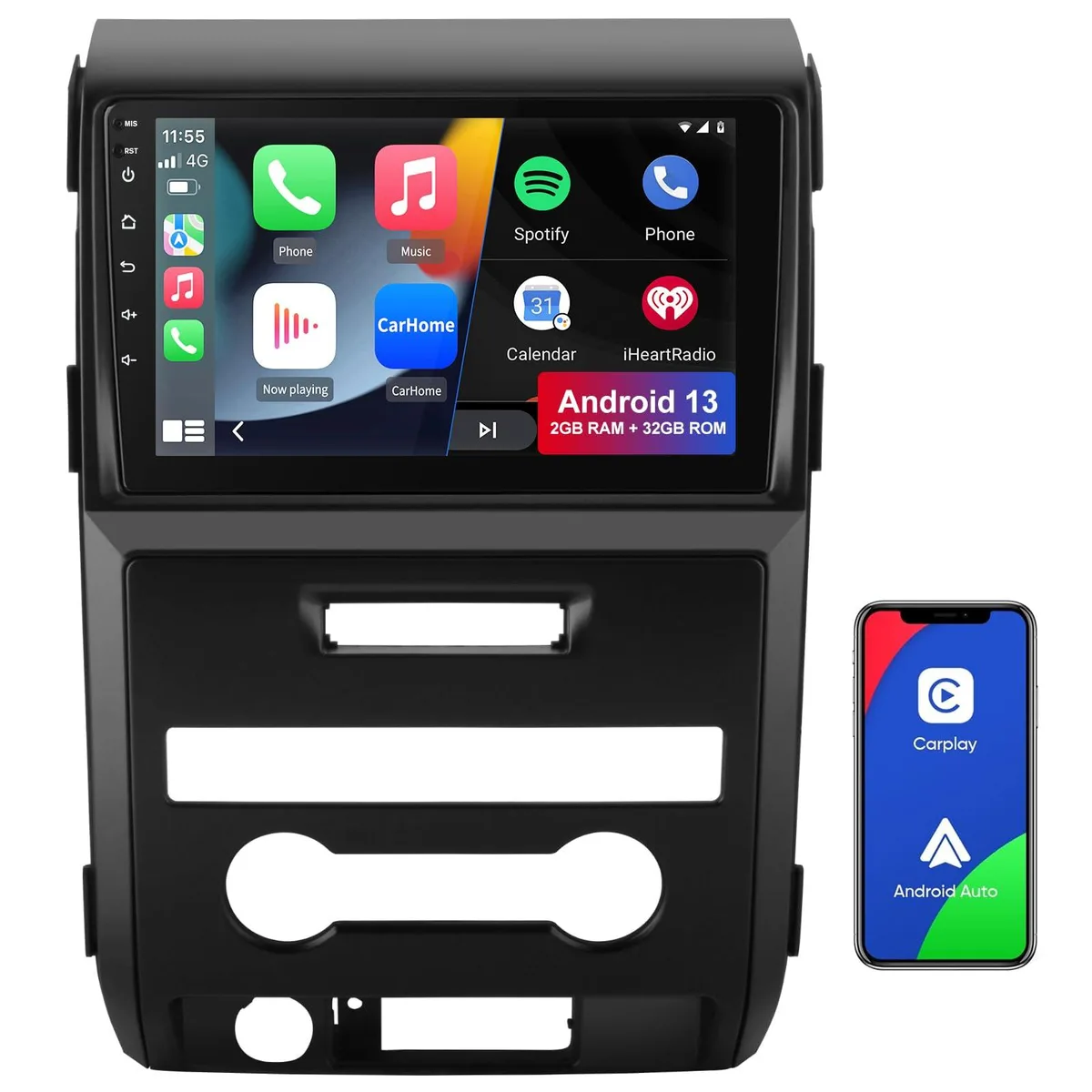 litillbuly litillbuly 9 inch Android 13 GPS Navigation 2GB 32GB Ford F150 2009-2012 — product photo