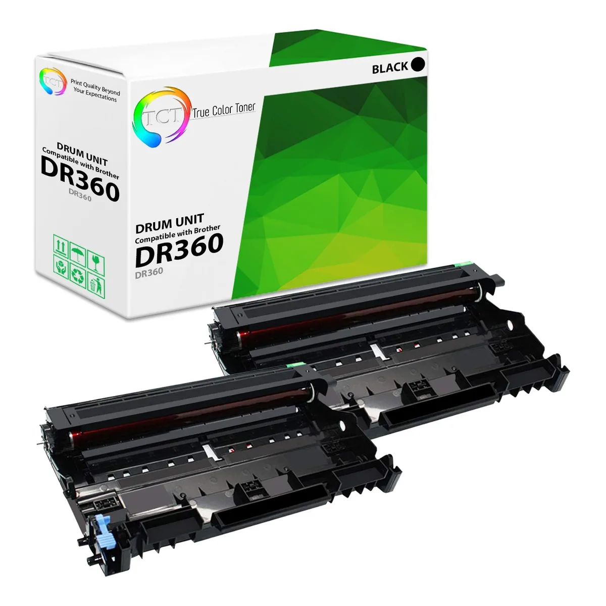 True Color Toner True Color Toner DR360 Drum Unit 2 Pack Black 12000 Pages — product photo
