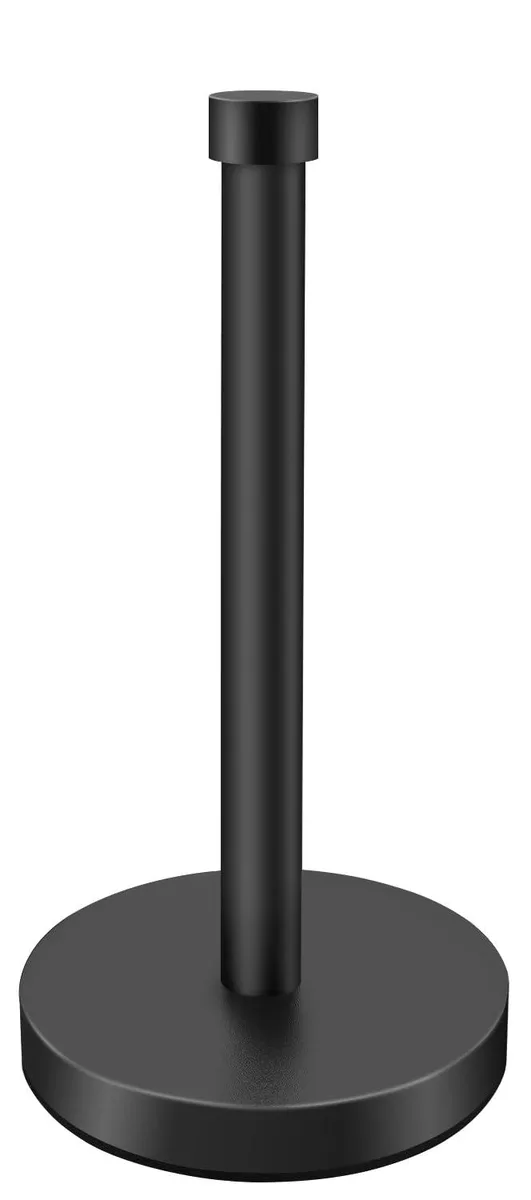 Black Paper Towel Holder Countertop Stainless Steel Standing Matte Black — product photo