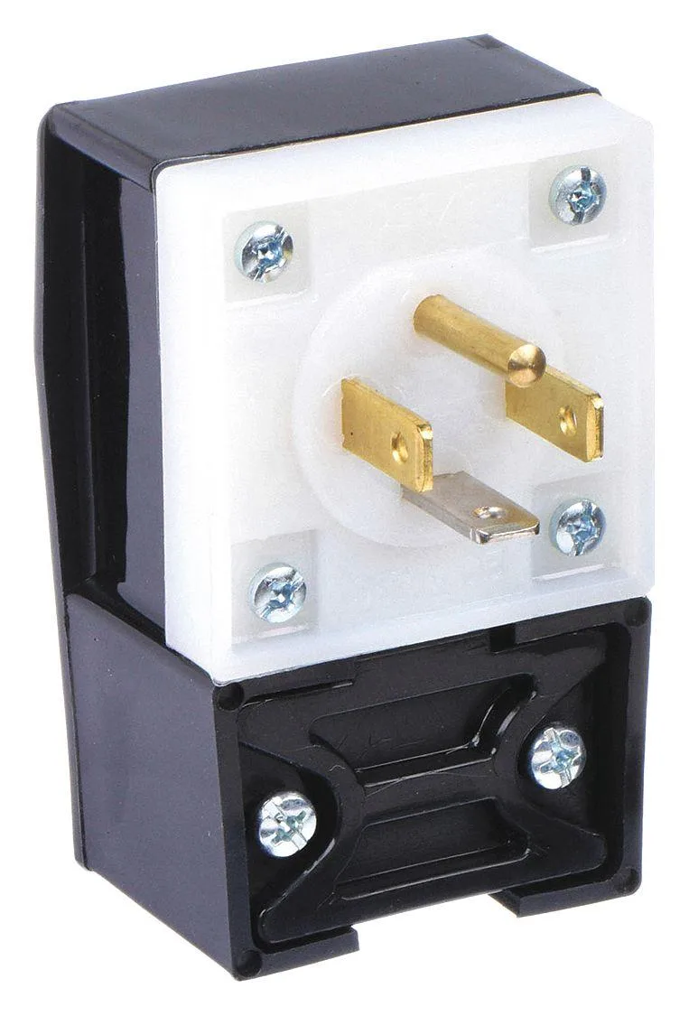 Hubbell Incorporated Hubbell Incorporated HBL8411C 4 Wire Industrial Angle Straight Blade Plug 125/250VAC 20A — product photo