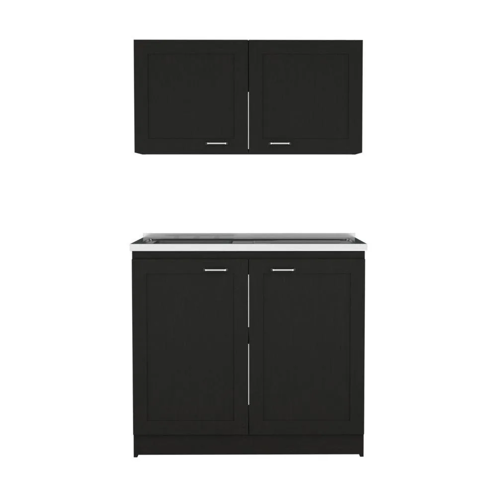 FM FURNITURE FM FURNITURE Perseus Cabinet Set Two Parts Black 308 393 204 192 393 126 — product photo