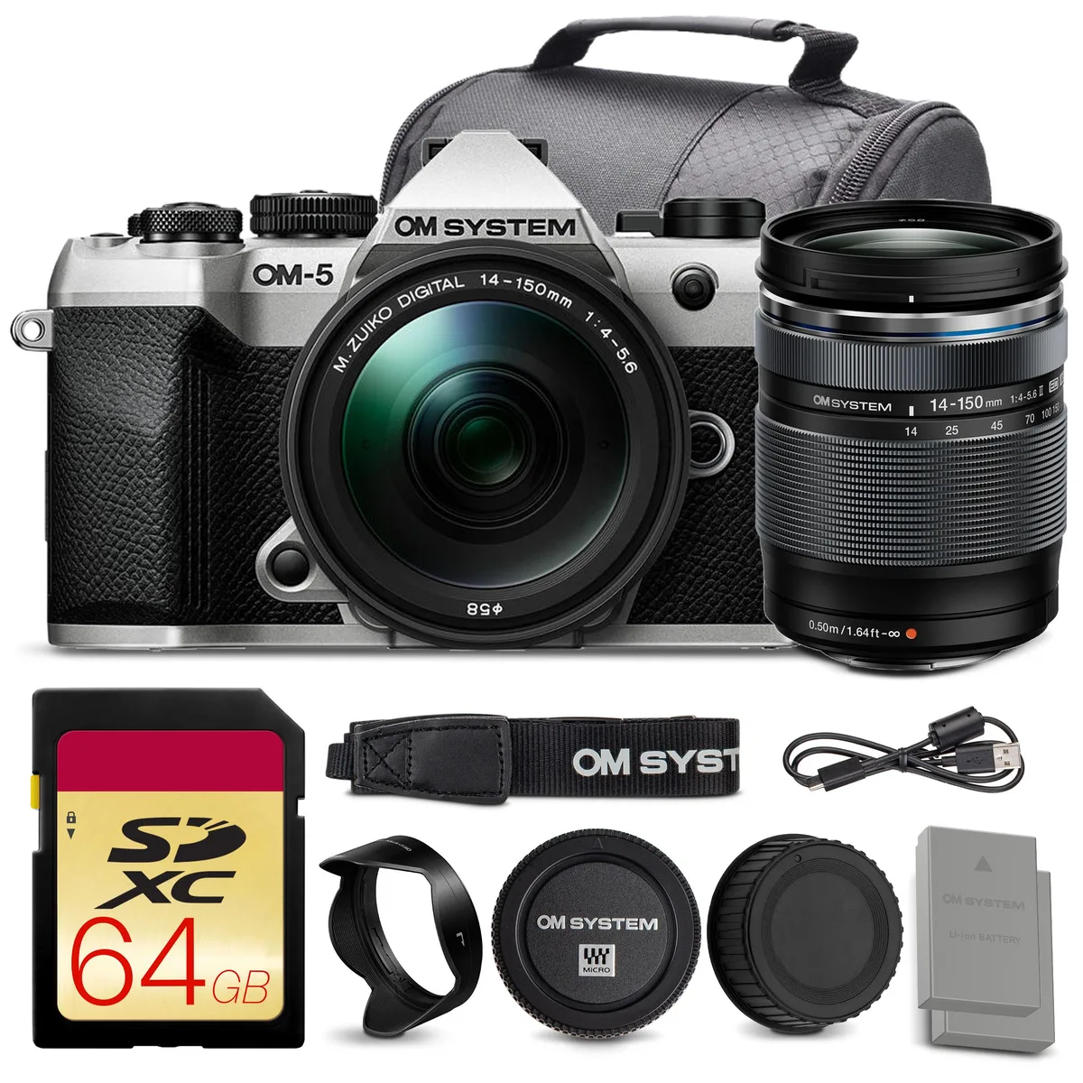 OM System OM System OM-5 Mark II Mirrorless Camera Kit 14-150mm f/4-5.6 II 64GB — product photo