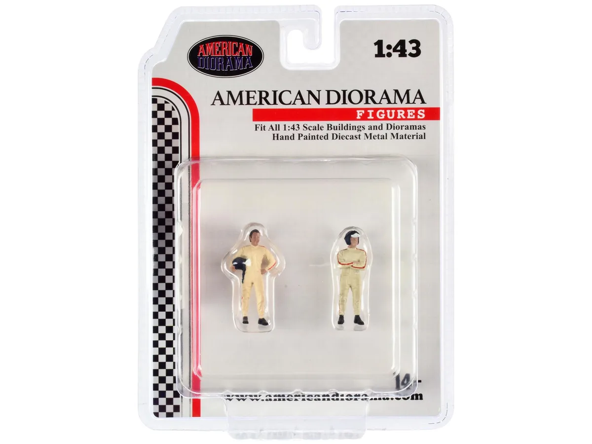 American Diorama American Diorama Racing Legends 60s 1/43 Set of 2 Diecast Figures 1.75in — product photo