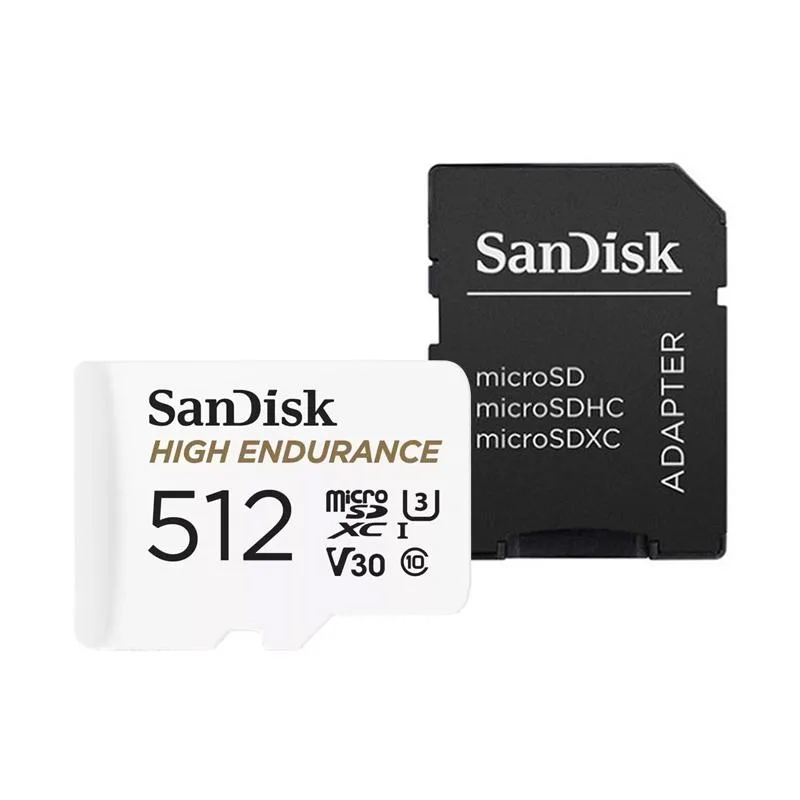 SanDisk SanDisk High Endurance microSDXC 512GB U3 V30 100MB/s 40MB/s memory card — product photo